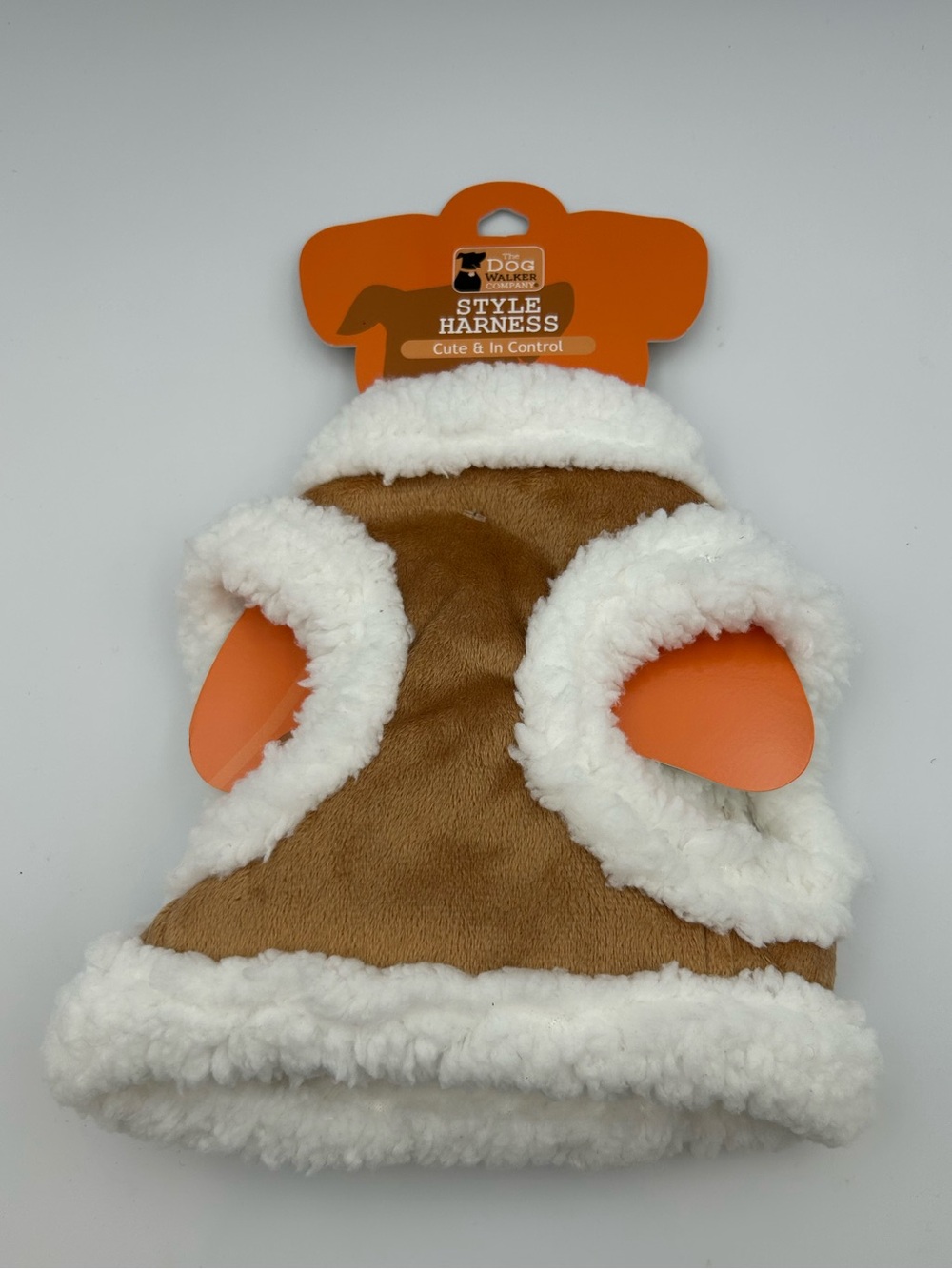 *New* Elite Pet & Co. Inc. The Dog Walker Company Tan/Sherpa Medium Harness - Picture 3 of 6